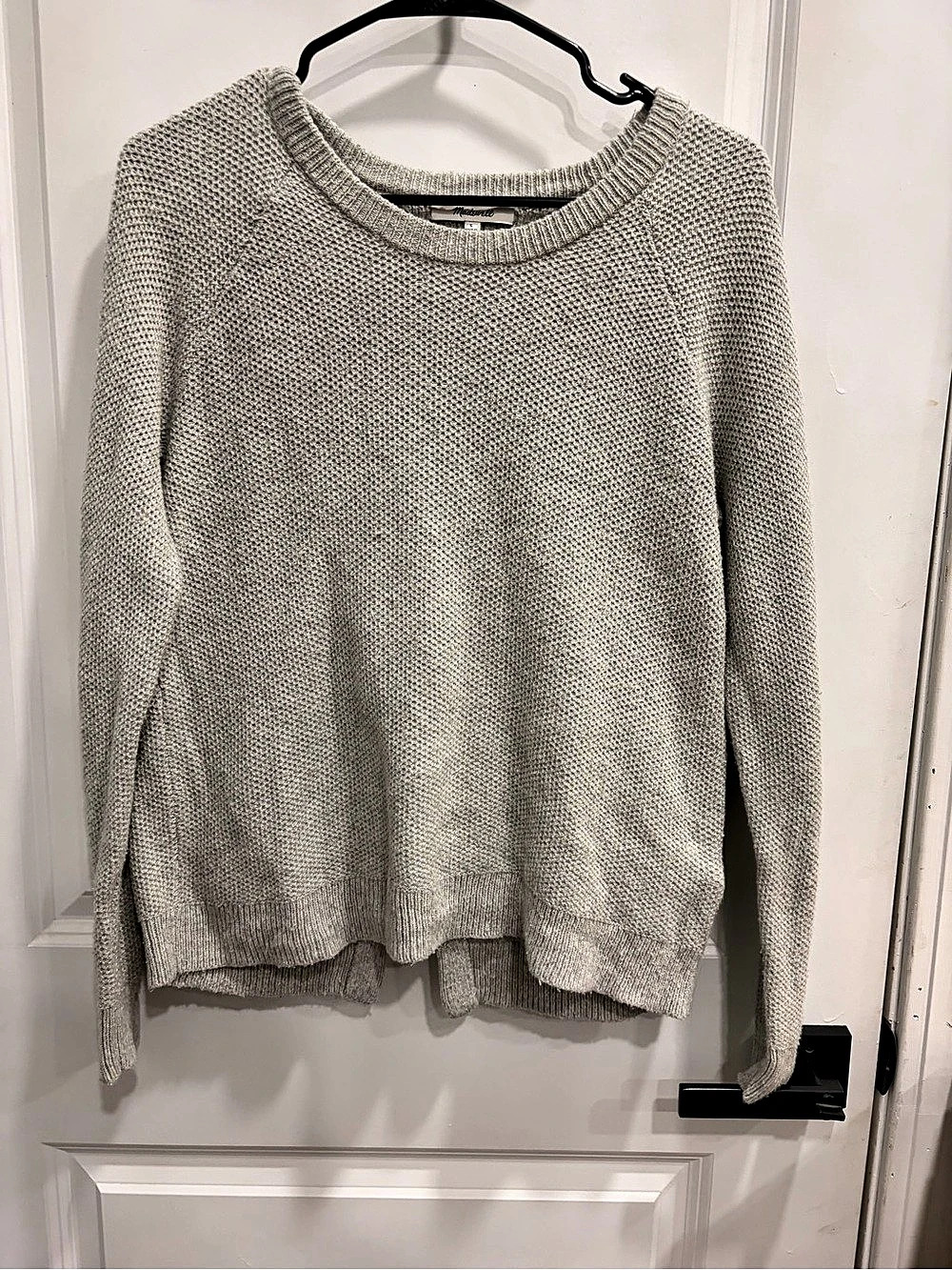 Madewell Cross-Back Pullover Sweater Small Gray